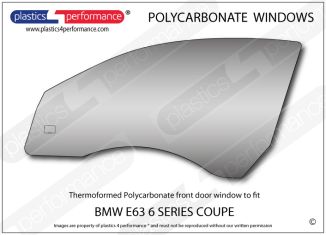 BMW E63 6 Series Coupe - Lexan Polycarbonate left front door window