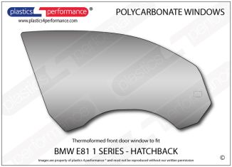BMW - E81 1 Series - Lexan Polycarbonate right front door window