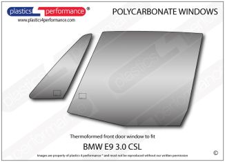 BMW - E9 3.0 CSL - Lexan Makrolon Polycarbonate left front door window