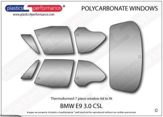 BMW - E9 CSL Lexan Makrolon Polycarbonate Window Kit