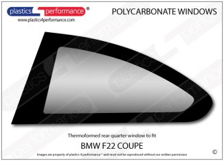 BMW - F22 Coupe - Lexan Makrolon Polycarbonate left rear quarter window