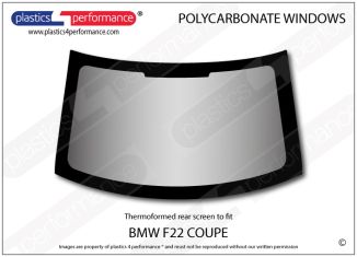 BMW - F22 Coupe - Lexan / Makrolon  Polycarbonate rear screen
