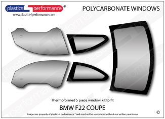 BMW - F22 Coupe - Lexan Polycarbonate window kit