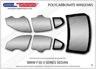 BMW F30 3 Series Sedan Lexan Polycarbonate window kit