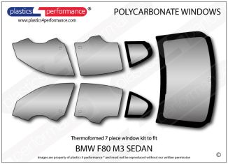 BMW - F80 M3 Sedan - Lexan Polycarbonate window kit