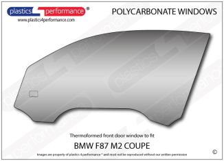 BMW - F87 M2 - Lexan Polycarbonate left front door window