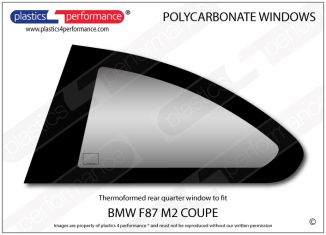 BMW - F87 M2 - Lexan Polycarbonate left rear quarter window