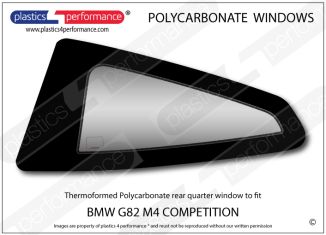 BMW - G82 M4 Competition - Lexan Polycarbonate left rear quarter window