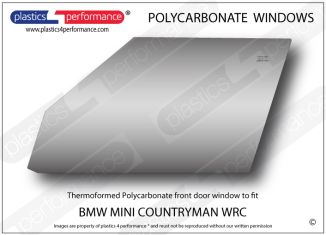 BMW MINI - Countryman WRC - Lexan Polycarbonate left front door window