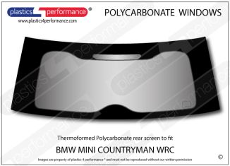 BMW MINI - Countryman WRC - Lexan Polycarbonate rear screen
