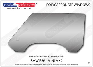 BMW MINI - MK2 R56 - Lexan / Makrolon Polycarbonate left front door window
