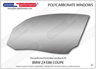 BMW - Z4 E86 Coupe - Lexan / Makrolon Polycarbonate left front door window