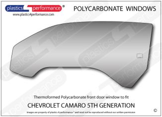 CHEVROLET Camaro 5th Generation - Lexan Polycarbonate left front door window