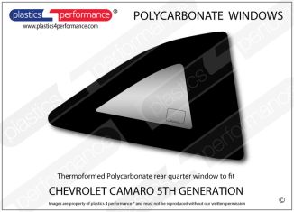 CHEVROLET Camaro 5th Generation - Lexan Polycarbonate right rear quarter window