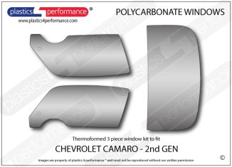 CHEVROLET - Camaro 2nd Generation - Lexan Polycarbonate window kit