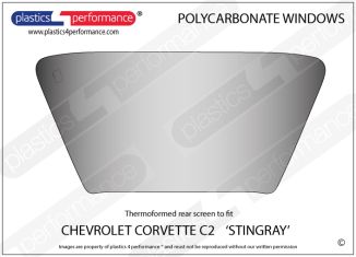 CHEVROLET - Corvette C2 Stingray - Lexan Polycarbonate rear window