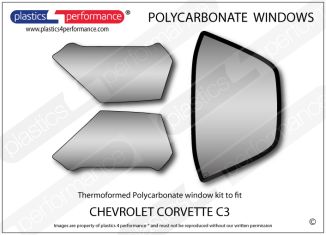 CHEVROLET Corvette C3 - Lexan Polycarbonate window kit