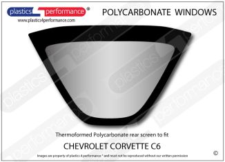 CHEVROLET Corvette C6 - Lexan Polycarbonate rear screen