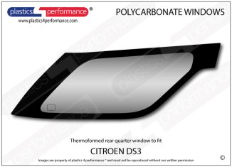 CITROEN - DS3 - Lexan Polycarbonate right hand rear quarter window