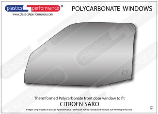 CITROEN - Saxo - Lexan Polycarbonate left front door window
