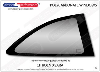 CITROEN - Xsara - Lexan Polycarbonate right hand rear quarter window