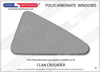 CLAN - Crusader - Lexan Polycarbonate left rear quarter window