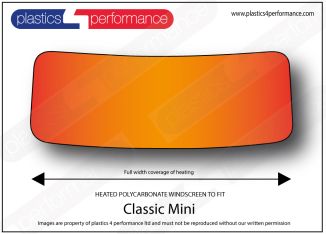 AUSTIN - Mini Miglia-Mini 7 - HEATED polycarbonate front windscreen