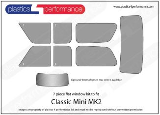 Austin - Mini MK2 - Lexan Polycarbonate window kit