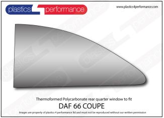 DAF - 66 Coupe - Lexan Polycarbonate left rear quarter window