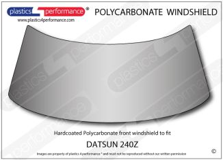 DATSUN 240Z - Hardcoated Lexan Polycarbonate front windshield
