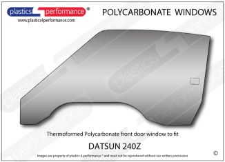 DATSUN - 240Z - Lexan Polycarbonate left front door window