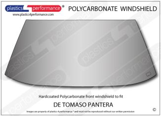 DE TOMASO - Pantera - Hardcoated Lexan Polycarbonate front windscreen