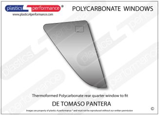 DE TOMASO - Pantera - Lexan Polycarbonate right rear quarter window