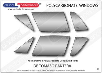 DE TOMASO - Pantera - Lexan Polycarbonate window kit