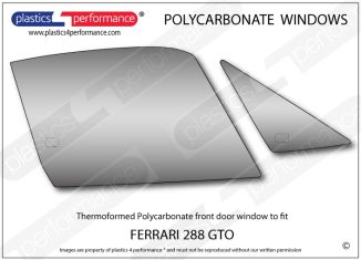 FERRARI - 288 GTO - Lexan Polycarbonate right front door window