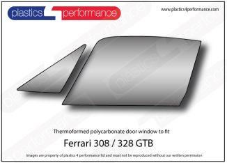 FERRARI - 328 GTB - Lexan Polycarbonate left front door window