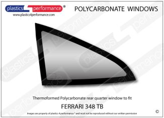 FERRARI - 348 - Lexan Polycarbonate left rear quarter window