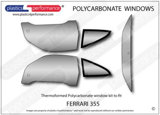 FERRARI - 355 - Lexan Polycarbonate window kit