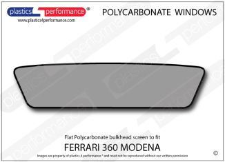 FERRARI - 360 Challenge - Lexan Polycarbonate rear bulkhead window
