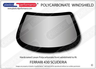 FERRARI 430 Scuderia - Hardcoated Lexan Polycarbonate front windshield
