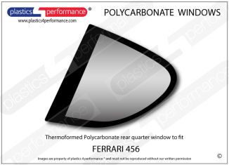 FERRARI - 456 - Lexan Polycarbonate left rear quarter window