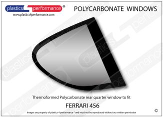 FERRARI - 456 - Lexan Polycarbonate right rear quarter window