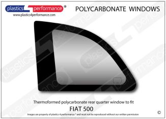 FIAT - 500 - Lexan Polycarbonate left rear quarter window