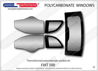FIAT - 500 New - Lexan Polycarbonate window kit