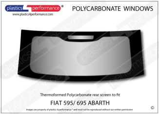 FIAT - 500 Abarth 595/ 695 - Lexan Polycarbonate rear screen