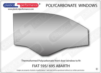 FIAT - 500 Abarth 595/ 695 - Lexan Polycarbonate right front door window