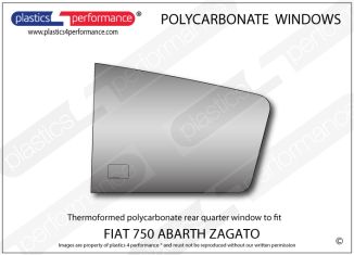 FIAT - 750 Abarth Zagato - Lexan Polycarbonate left rear quarter window