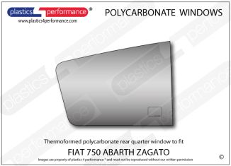 FIAT - 750 Abarth Zagato - Lexan Polycarbonate right rear quarter window