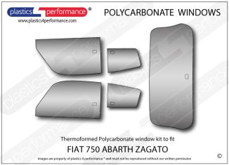 FIAT - 750 Abarth Zagato - Lexan Polycarbonate window kit