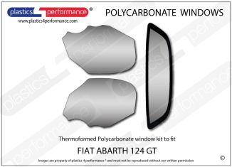 FIAT - 124 Spider Abarth GT - Lexan Polycarbonate window kit